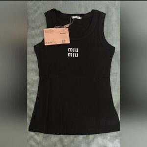 Black Miu Miu Tank Top